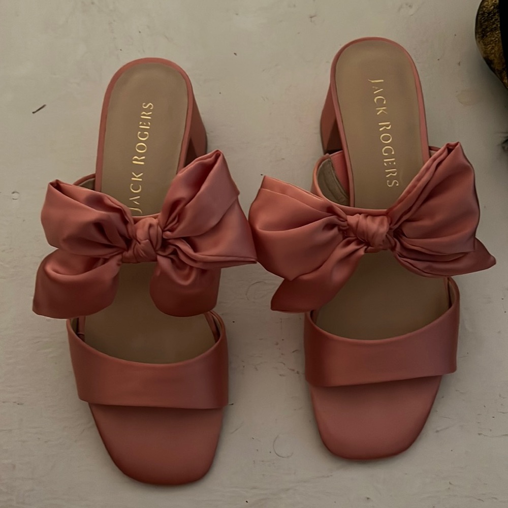 Jack river pink heeled sandals. Size 9
